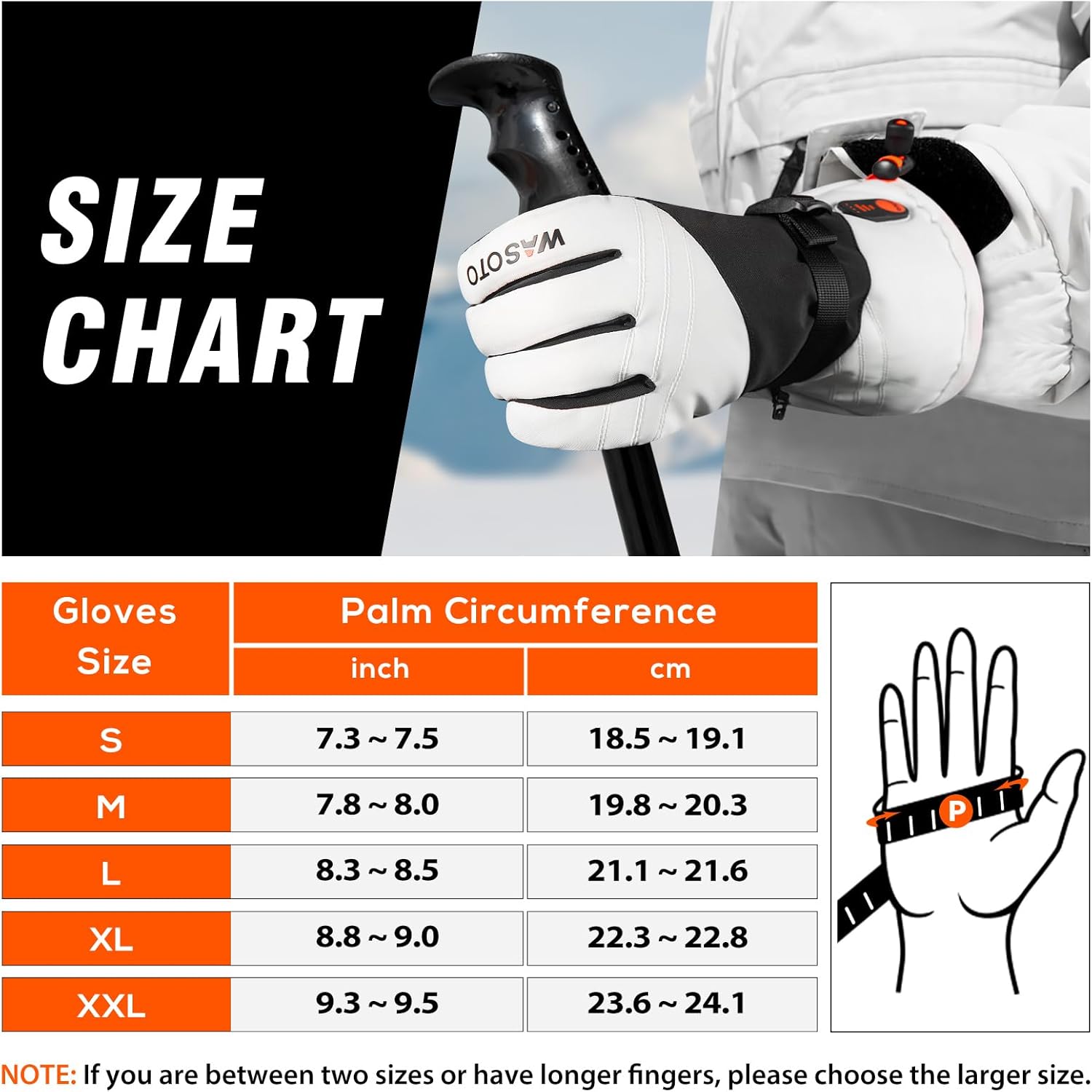 プロ仕様のUSB充電式スキーグローブ。冬用の電気式ヒーター内 - Ski Glove Waterproof のレビューと価格