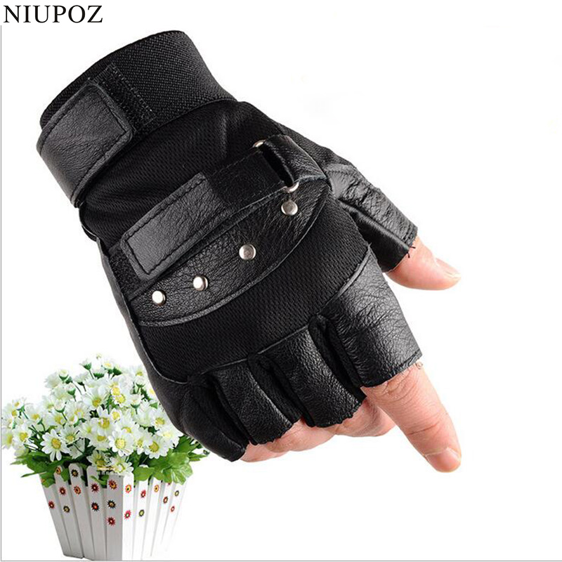 ハーフフィンガーレザーフィットネスグローブ,ブラックリベット - Leather Driving Glove のレビューと価格